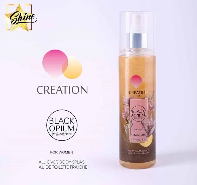 بادی اسپلش زنانه کریشن آیریس مدل Black Opium حجم 240 میلی لیتر