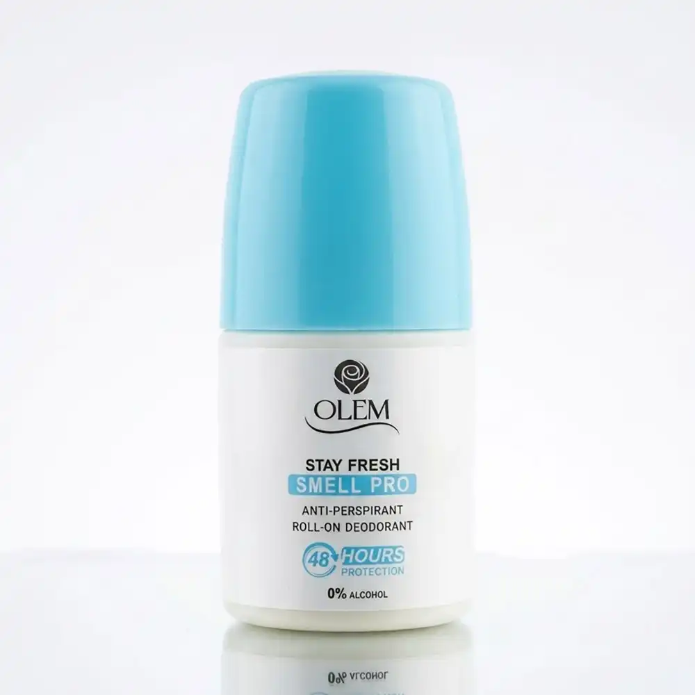 مام رول ضد تعریق اولم (OLEM) مدل اسمل پرو (Smell Pro) روشن‌کننده ۴۸ ساعته، فاقد الکل حجم ۵۰ میلی لیتری