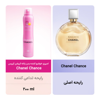 اسپری بدن زنانه کریشن آیریس مدل Chanel Chance حجم 200 میلی لیتر